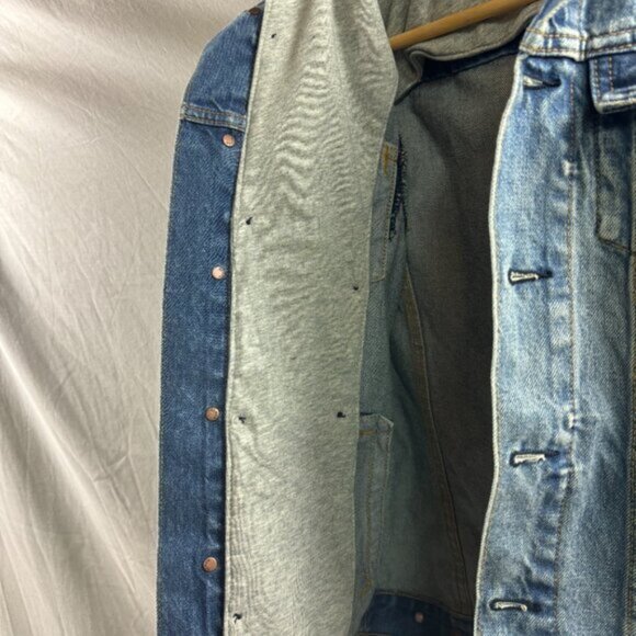 Mens Scotch And Soda Denim Trucker Jacket With Hoodie - Picture 4 of 8